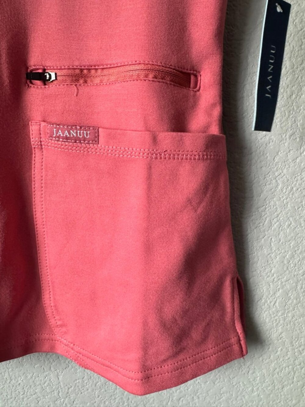NWT Jaanuu "Dusty Rose" Scrub Set - Knitted Stretch Fabric - Size XS - Picture 3 of 8